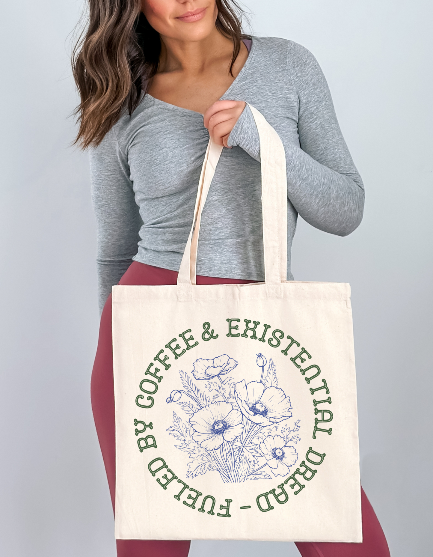 "Fueled by Coffee & Existential Dread" Tote